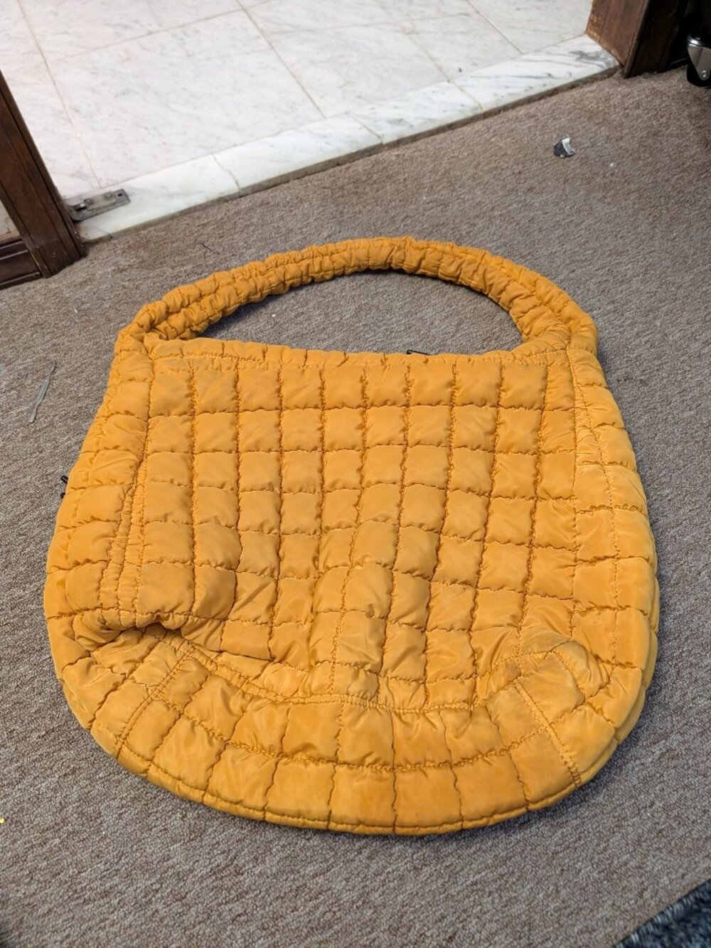 FP Movement Free People Quilted Carryall Bag Golden Sunrise Yellow DISCONTINUED